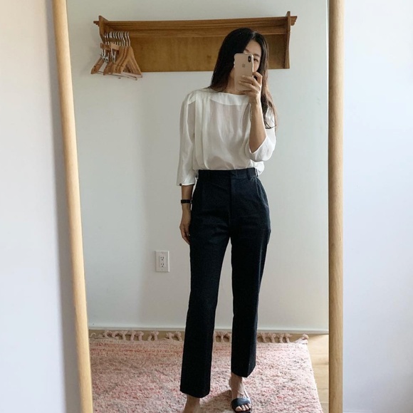 NWOT Jeana Sohn Elio High Waisted Straight Leg Cropped Pants Trousers - Picture 2 of 10